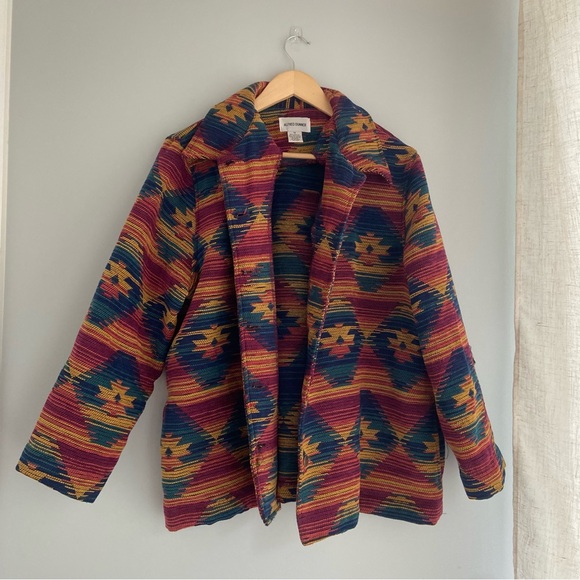 Alfred Dunner Colorful Southwest Print Vintage Jacket - Picture 8 of 8